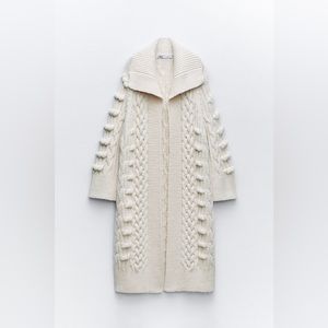 Zara textured knit coat